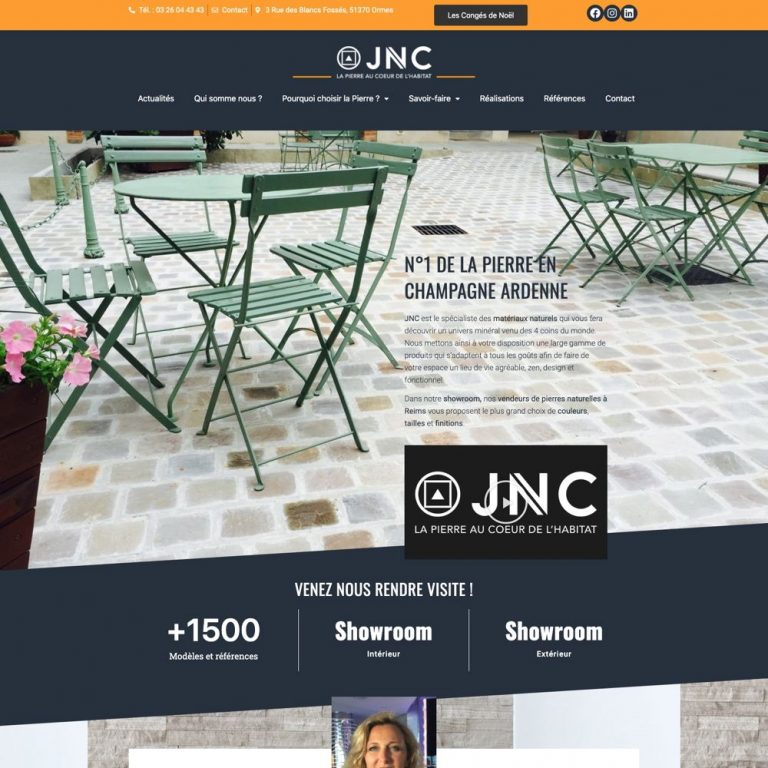 JNC-negoce Site internet Réalisation